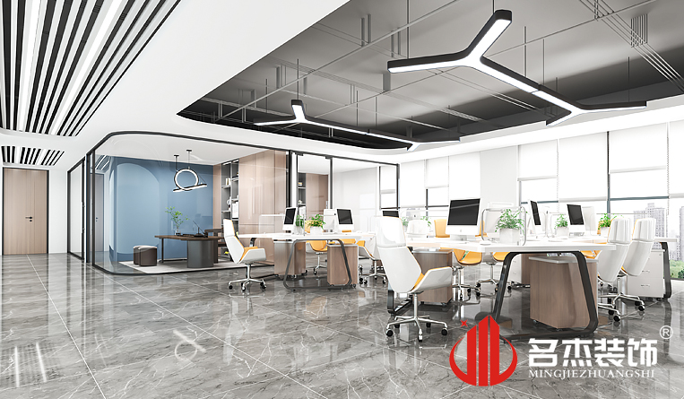 开放办公区域装修设计效果